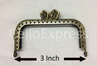 Pack of 1 - Straight Type 1 Purse Clasp - 3.25" Antique Brass