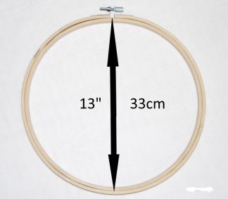 Pack of 1 - 33cm - 13" Bamboo Embroidery Hoop - Cross Stitch/Tapestry Frame