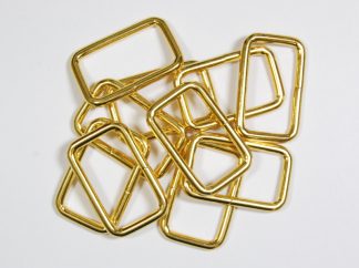 Pack of 10 - 35mm Metal Bag Strap Buckles - Gold