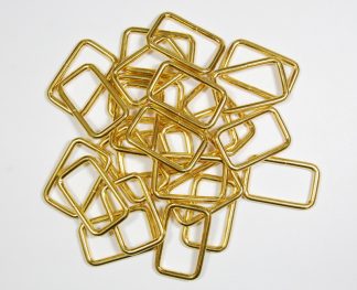 Pack of 25 - 35mm Metal Bag Strap Buckles - Gold
