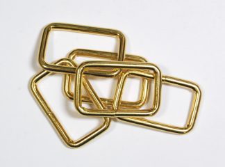 Pack of 5 - 35mm Metal Bag Strap Buckles - Gold