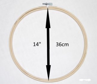 Pack of 1 - 36cm - 14" Bamboo Embroidery Hoop - Cross Stitch/Tapestry Frame