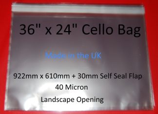36 x 24 Landscape Cello Bags