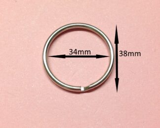 38mm Silver Double Loop