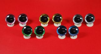 30mm 3D Mixed 2 Colour Glitter Eyes With Plastic Backs