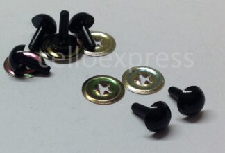 12mm Solid Black MBack Eyes