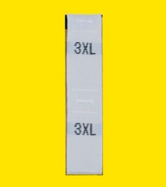 '3XL' White Size Labels
