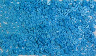 Pack of 100 Buttons - 3mm Circles - Light Blue - Mini Doll Buttons for Dolls & Soft Toys Clothes