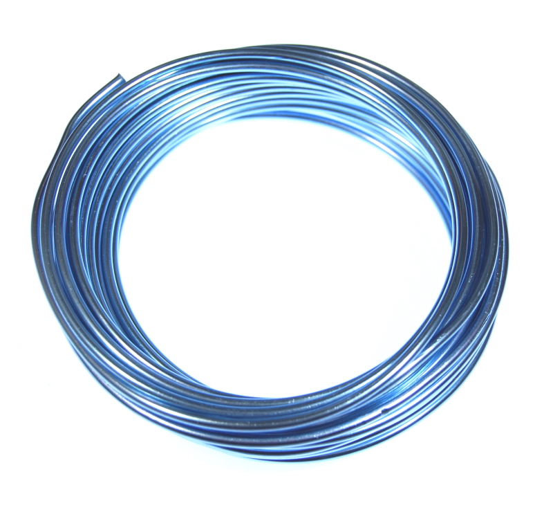 Pack of 1 - Light Steel Blue 3mm x 10m Aluminium Wire