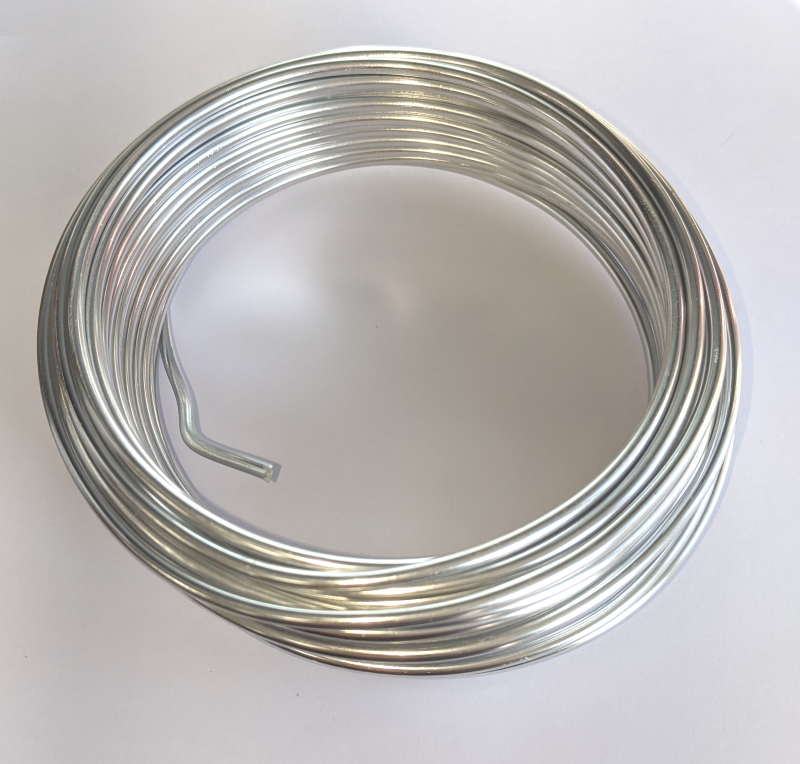Pack of 1 - Silver 3mm x 10m Aluminium Wire