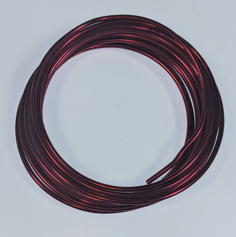 Pack of 1 - Red Wine 3mm x 5m Aluminium Wire