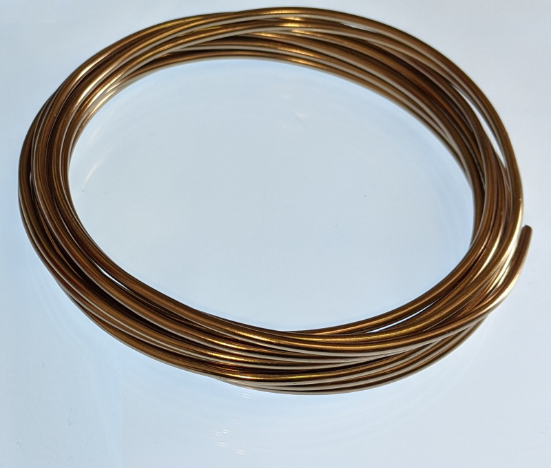 Pack of 1 - Brown 3mm x 5m Aluminium Wire
