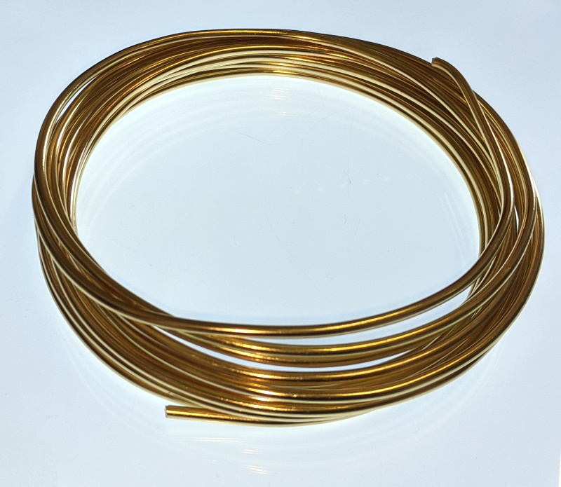 Pack of 1 - Champagne Yellow 3mm x 5m Aluminium Wire