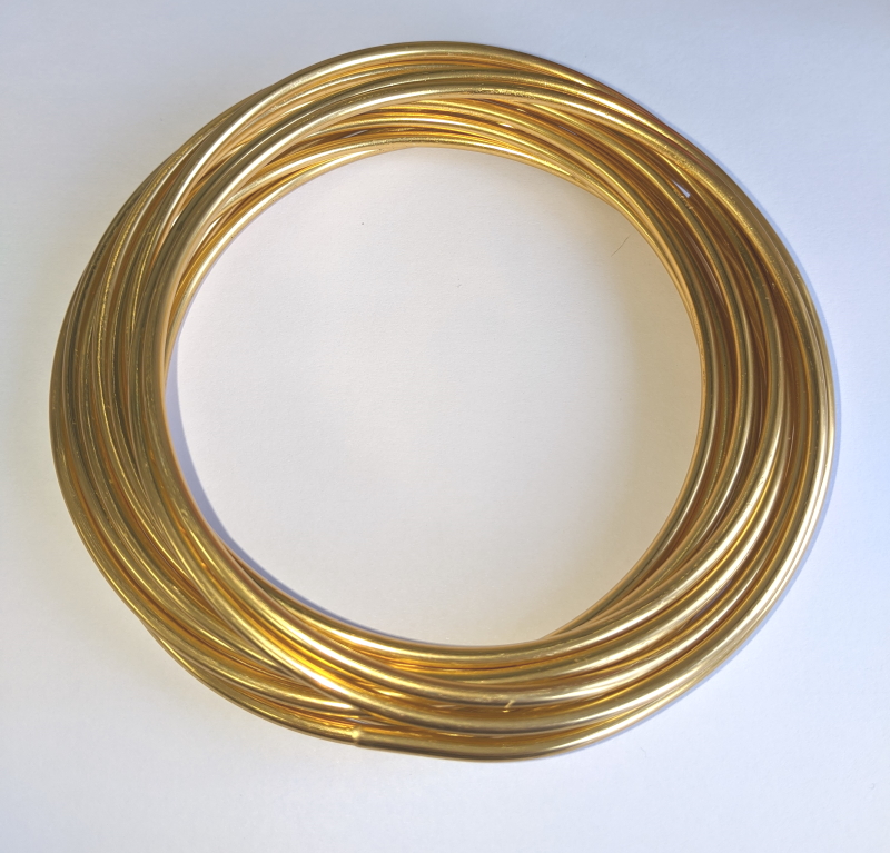 Pack of 1 - Dark Gold 3mm x 5m Aluminium Wire