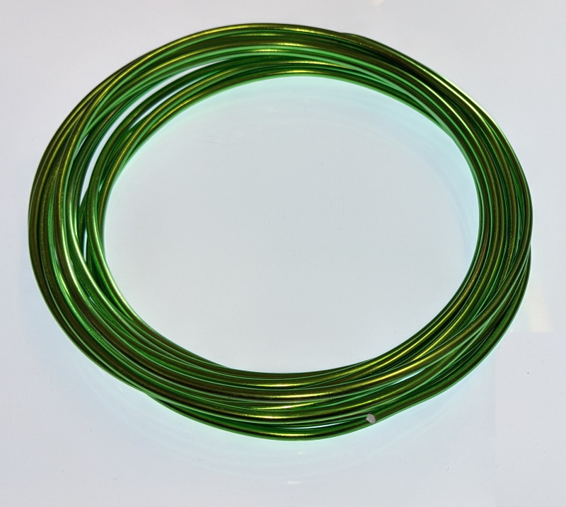 Pack of 1 - Emerald Green 3mm x 5m Aluminium Wire