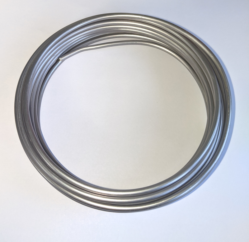 Pack of 1 - Grey 3mm x 5m Aluminium Wire