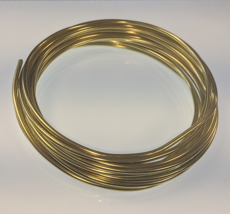 Pack of 1 - Light Gold 3mm x 5m Aluminium Wire