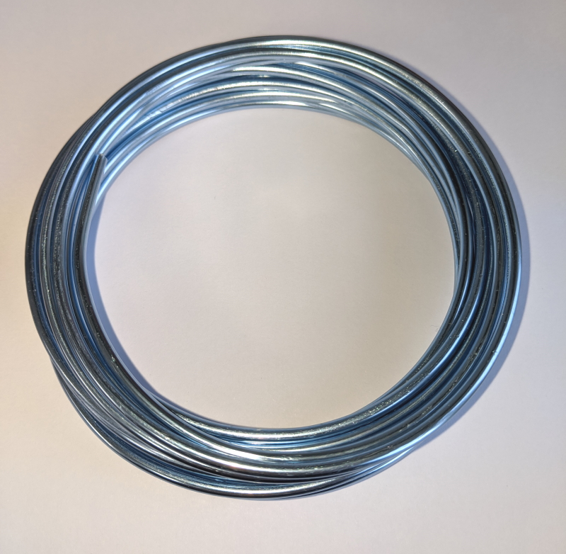Pack of 1 - Light Steel Blue 3mm x 5m Aluminium Wire