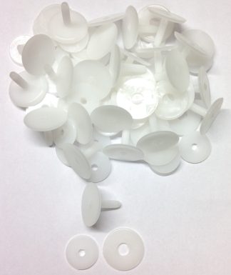 Pack of 25 - 15mm Slim White Animal Joints - 3 Part Joint Set