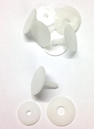 Pack of 4 - 15mm Slim White Animal Joints - 3 Part Joint Set