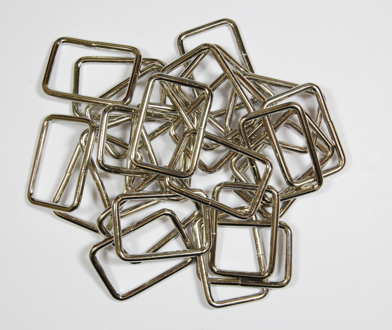 Pack of 50 40mm Metal Bag Strap Buckles Silver CelloExpress