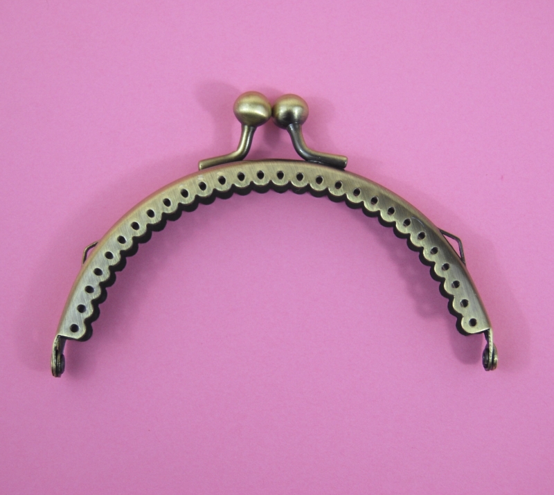 Pack of 3 4" Curved Type 13 Antique Brass Purse Clasps CelloExpress