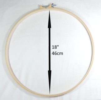 Pack of 1 - 46cm - 18" Heavy Duty Bamboo Embroidery Hoop - Cross Stitch/Tapestry Frame