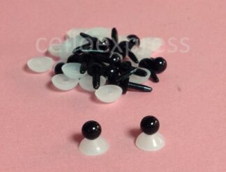 4mm Solid Black Dome Eyes
