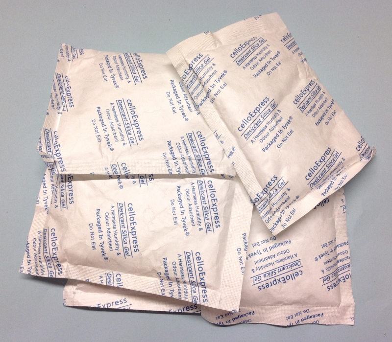 Silica Gel Pouches - Pack of 5 - 50g Silica Gel Sachets in Tyvek Paper ...