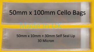 50mm x 100mm Cello Bags