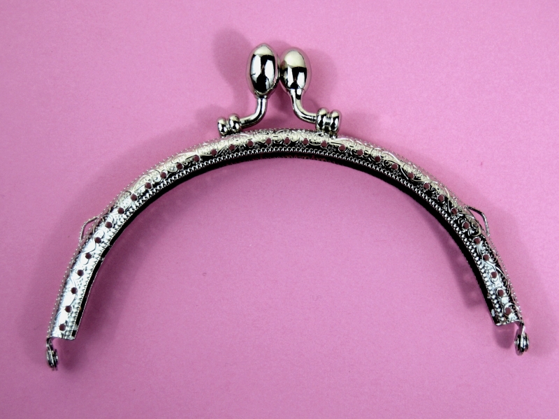 Pack of 10 5" Curved Type 14 Silver Purse Clasps CelloExpress