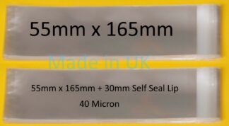 55mm X 165mm Cello Bag