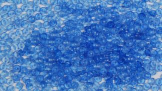 Pack of 100 Buttons - 5mm Circles - Transparent Dark Blue - Mini Doll Buttons for Dolls & Soft Toys Clothes