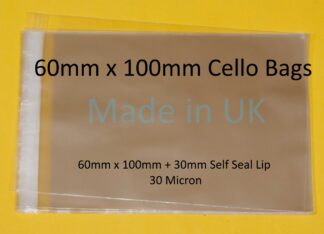 60mm x 100mm Cello Bags