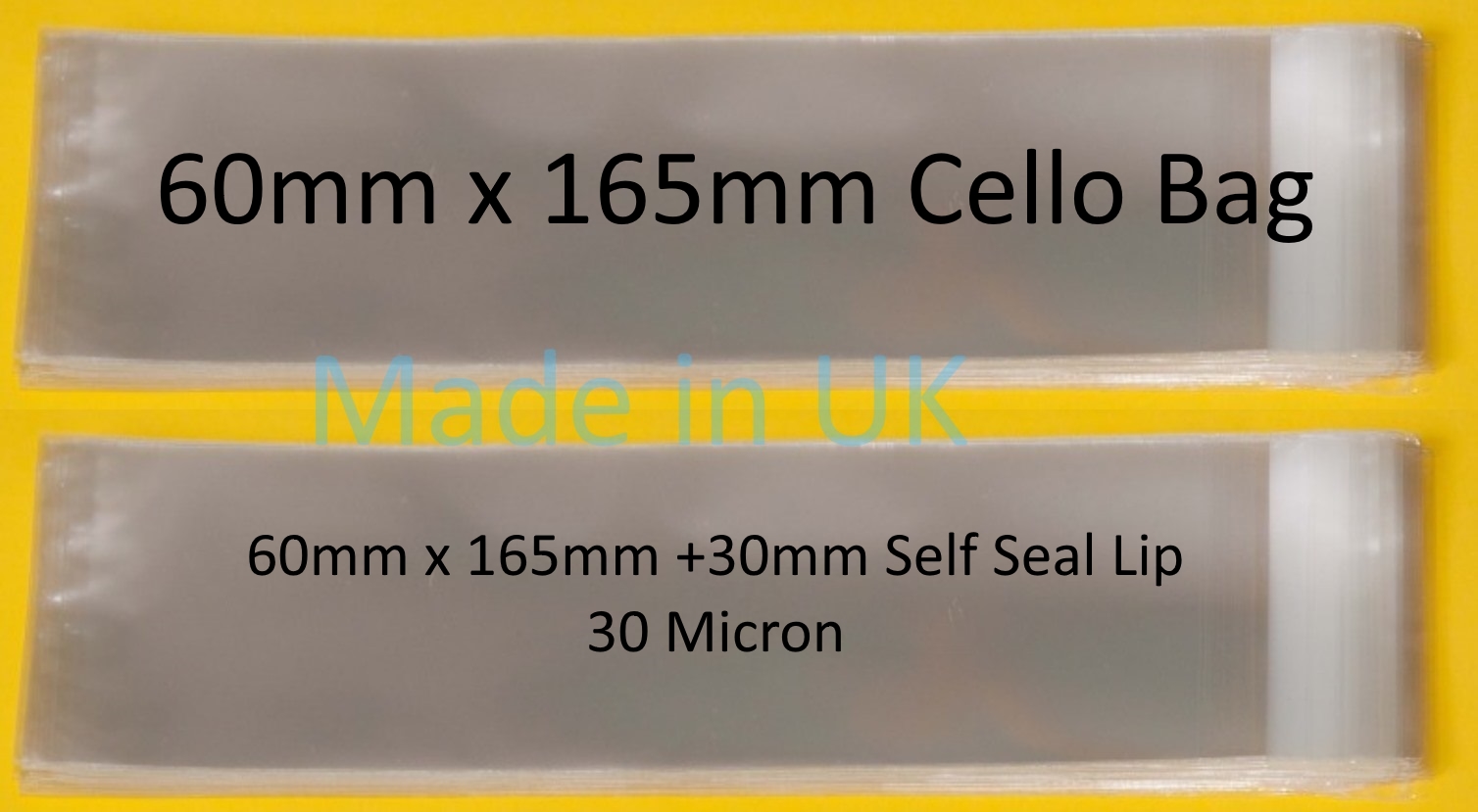 60mm Wide Cello Bags CelloExpress