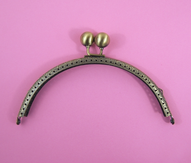 Pack of 1 6" Curved Type 12 Antique Brass Purse Clasps CelloExpress