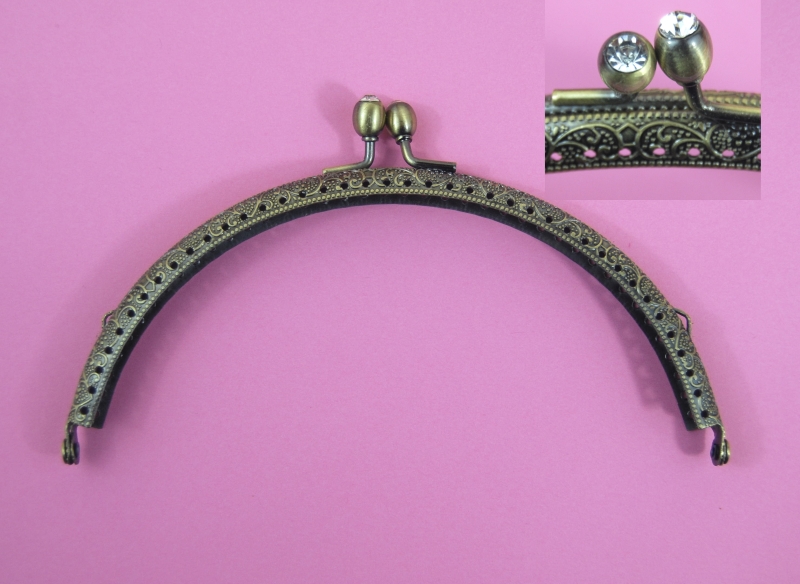 Pack of 10 6" Curved Type 15 Antique Brass Purse Clasps CelloExpress