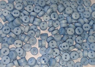 Pack of 100 Buttons - 6mm Circles - Baby Blue -  Mini Buttons for Dolls & Soft Toys Clothes