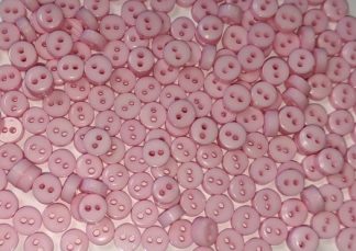 Pack of 100 Buttons - 6mm Circles - Baby Pink -  Mini Buttons for Dolls & Soft Toys Clothes