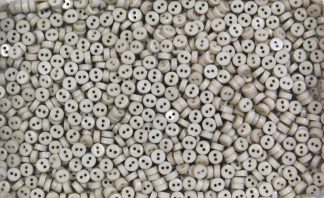 Pack of 100 Buttons - 6mm Circles - Dark Beige -  Mini Buttons for Dolls & Soft Toys Clothes