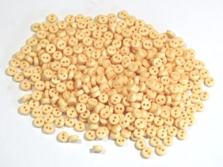 Pack of 100 Buttons - 6mm Circles - Deep Cream -  Mini Buttons for Dolls & Soft Toys Clothes