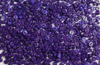 Pack of 100 Buttons - 6mm Circles - Purple -  Mini Buttons for Dolls & Soft Toys Clothes