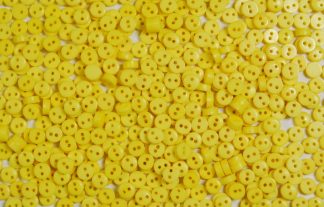 Pack of 100 Buttons - 6mm Circles - Yellow - Mini Buttons for Dolls & Soft Toys Clothes