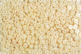 Pack of 100 Buttons - 6mm Circles - Cream -  Mini Buttons for Dolls & Soft Toys Clothes