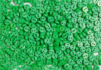 Mini Doll Buttons Green Circles