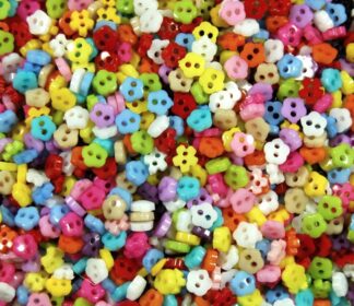 Mini Doll Button Assorted Flower