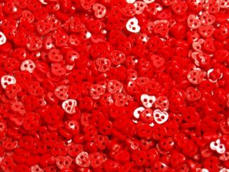 Mini Doll Buttons Red Hearts