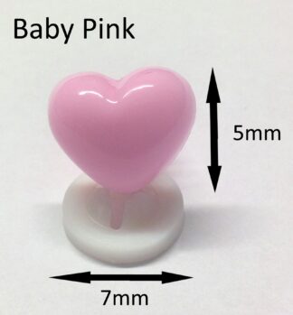 Baby Pink 7 x 5mm Heart Noses