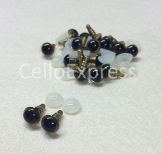 Pack of 50 Pairs - 8mm Gold Glass Like Eyes with Plastic Backs