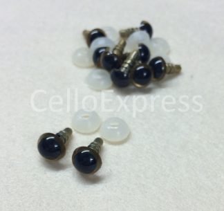 Pack of 5 Pairs - 8mm Gold Glass Like Eyes with Plastic Backs